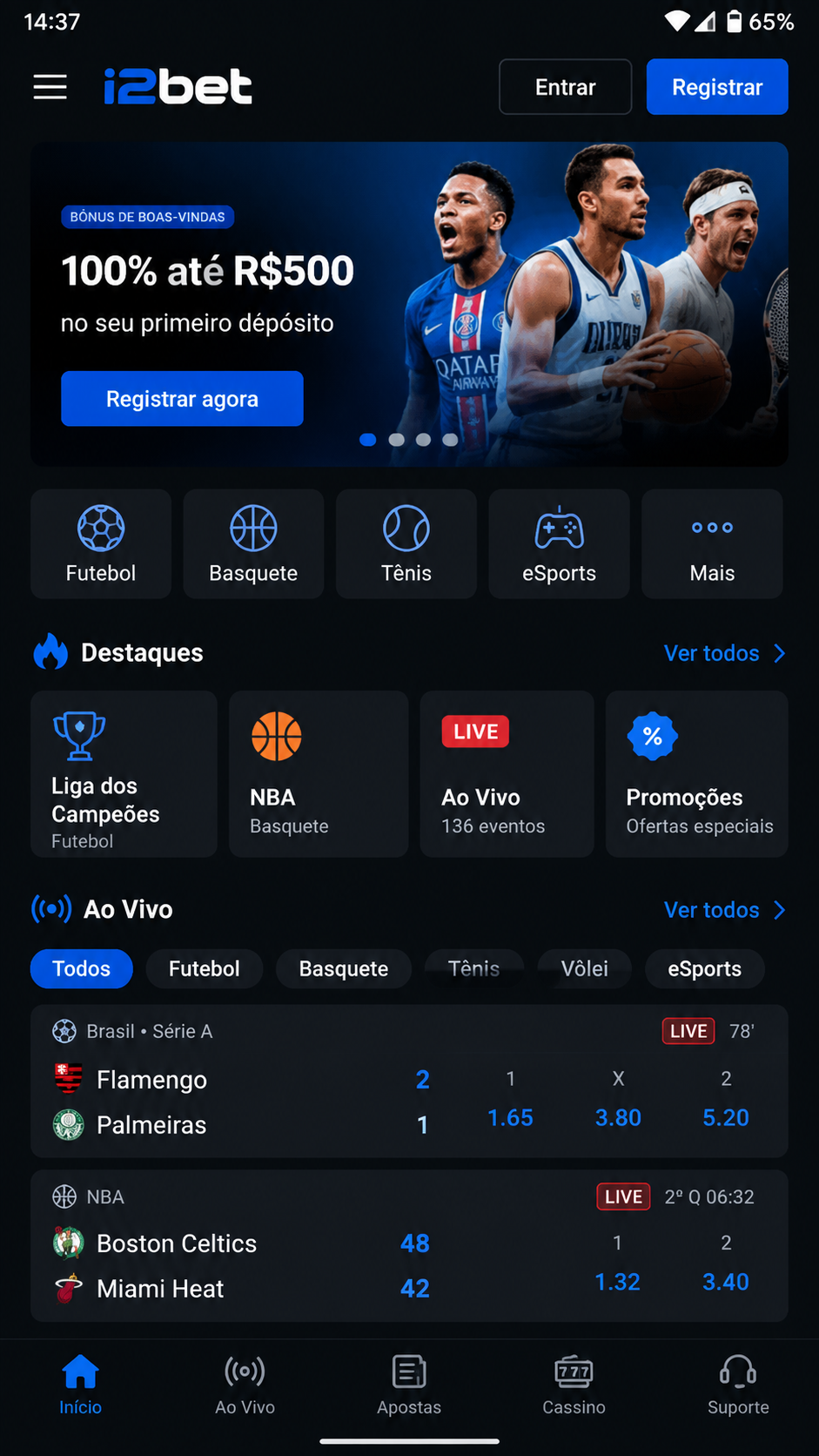 i2bet screenshot