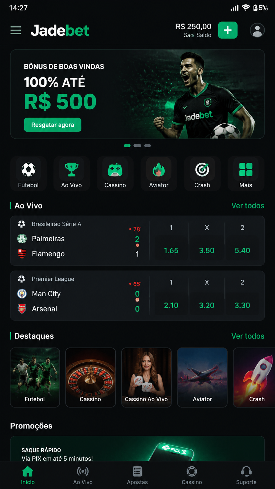 Jadebet screenshot