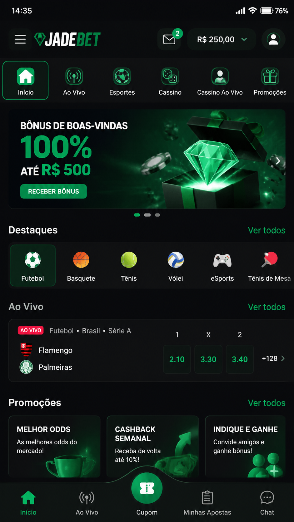 Jadebet screenshot