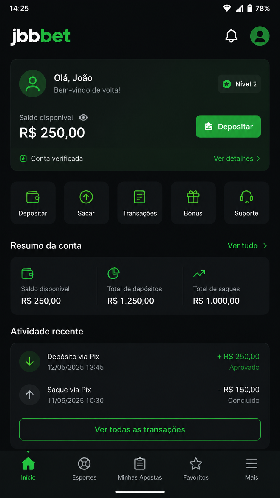 jbbbet captura de tela Android