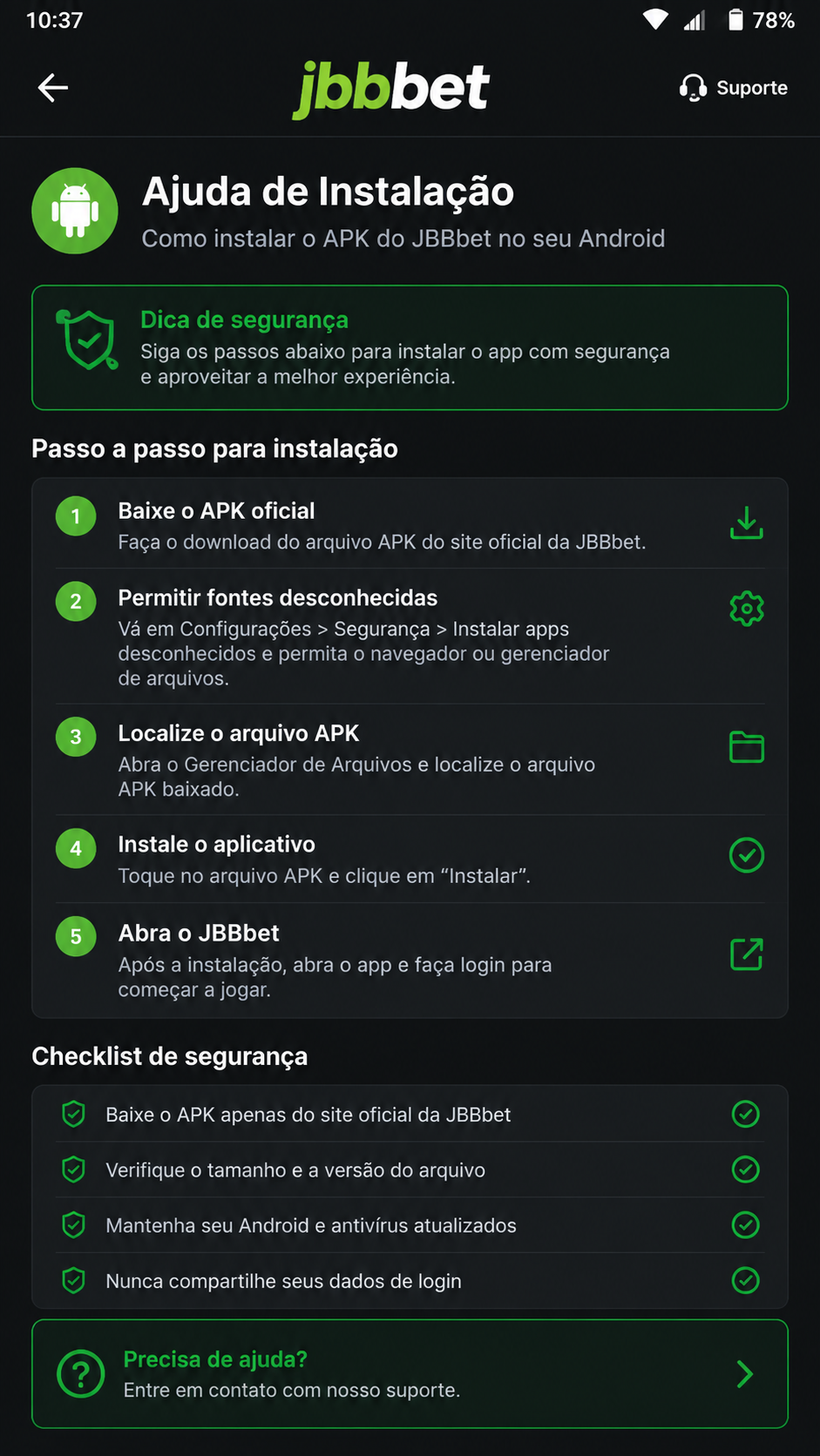 jbbbet captura de tela Android