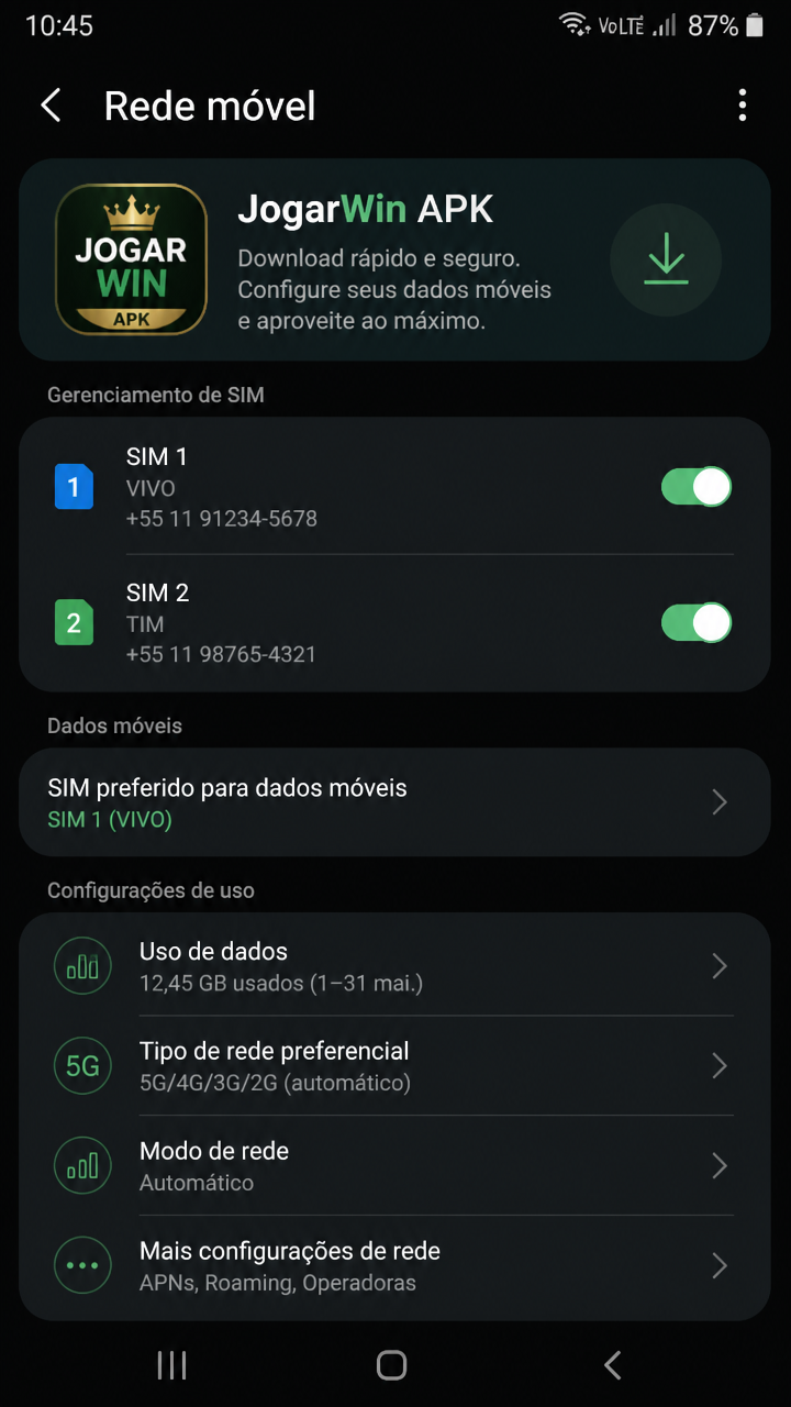 jogarwin screenshot