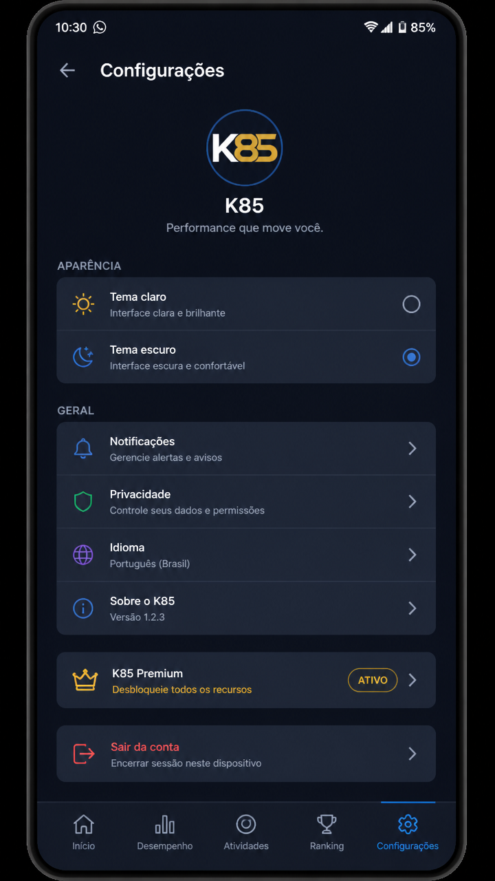 k85 screenshot