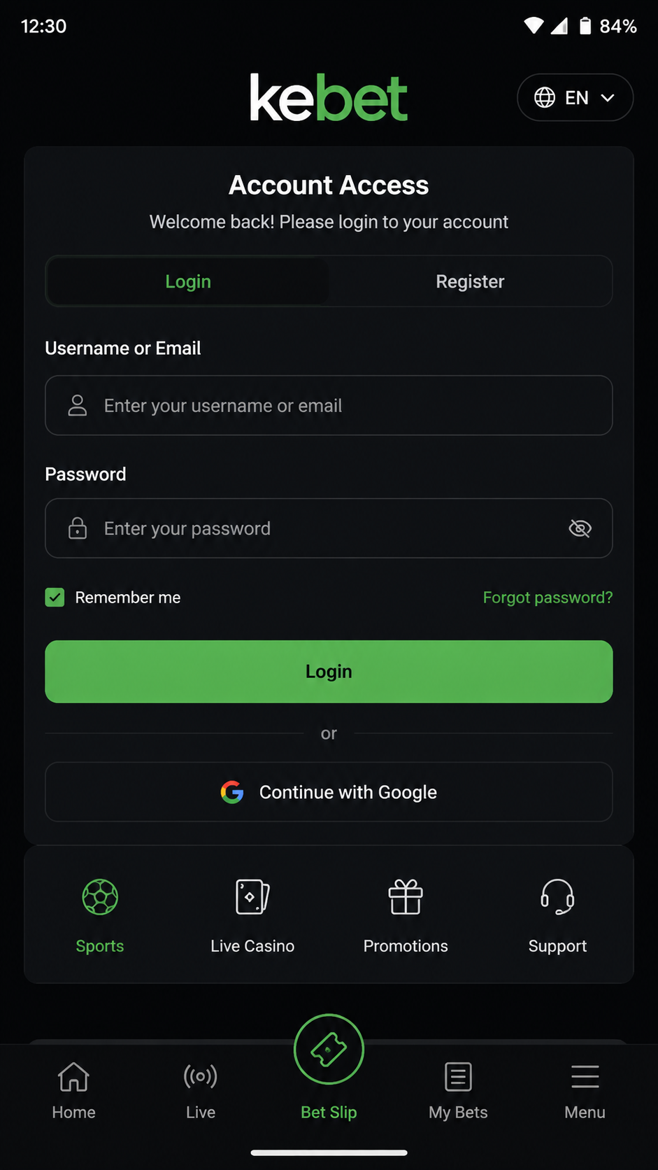 kebet screenshot