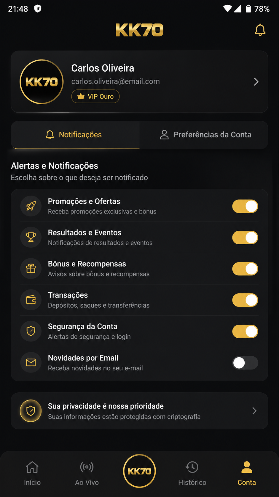 KK70 screenshot