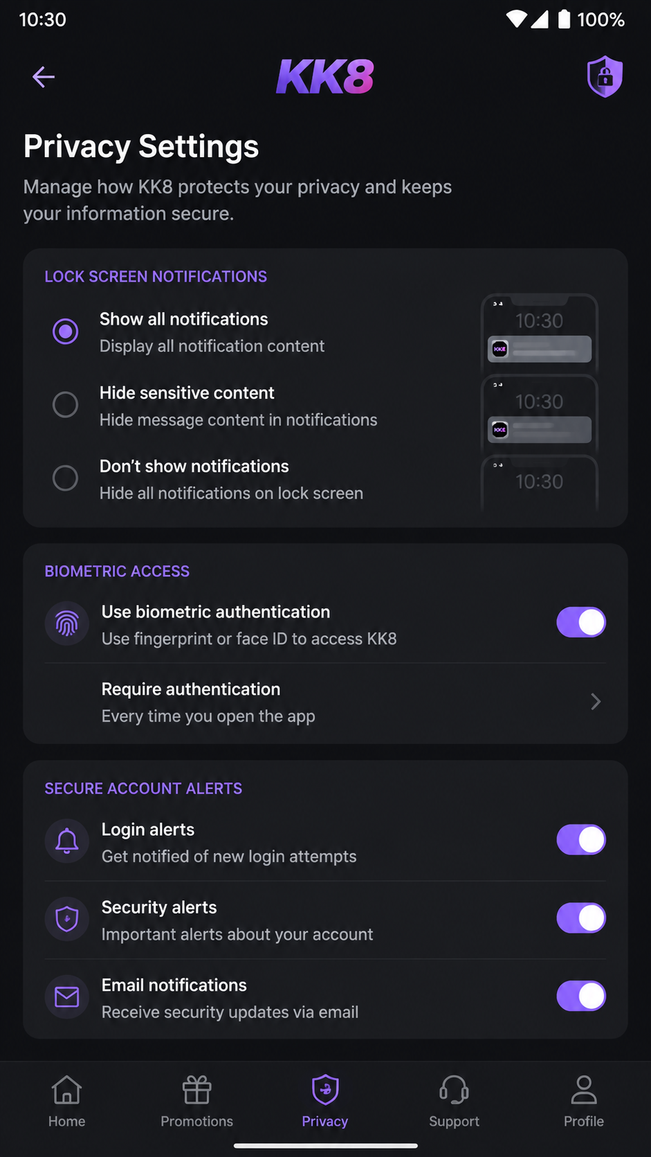 kk8 screenshot