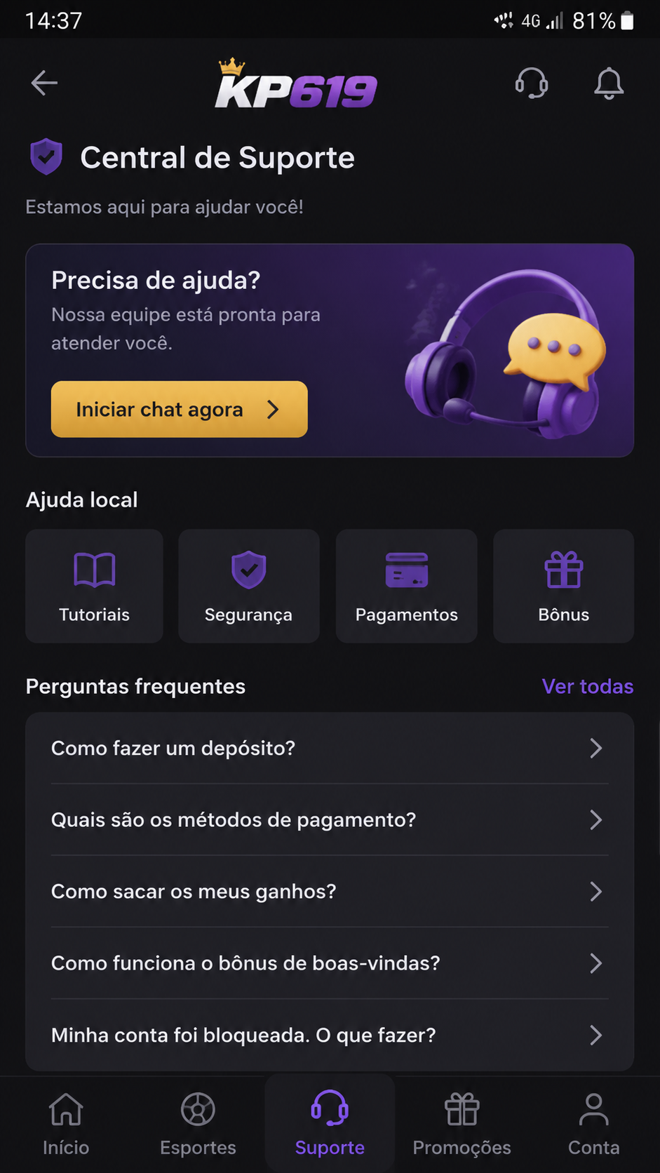 kp619 captura de tela Android