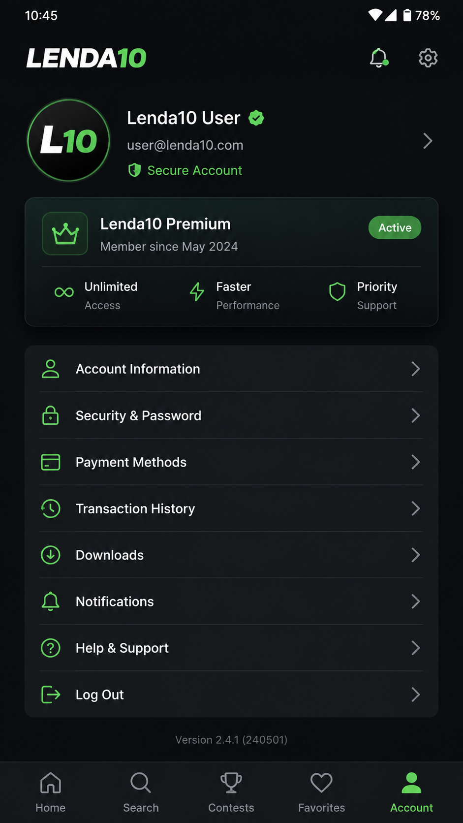 Lenda10 screenshot