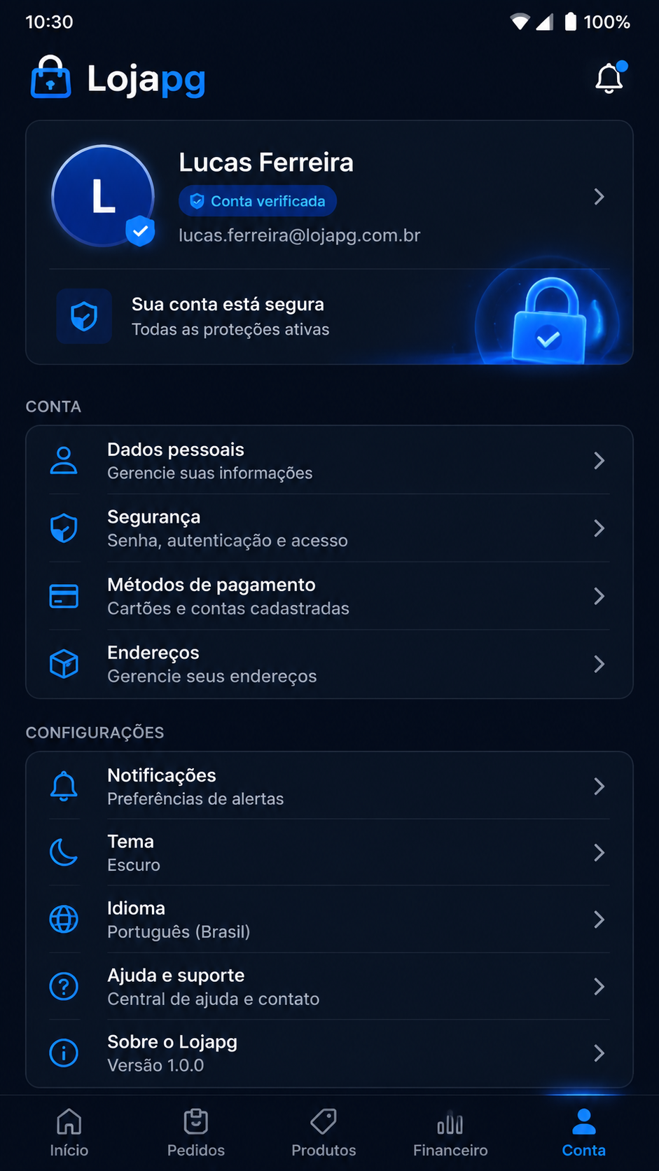 Lojapg screenshot