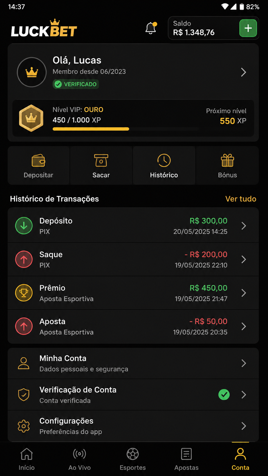 luckbet screenshot