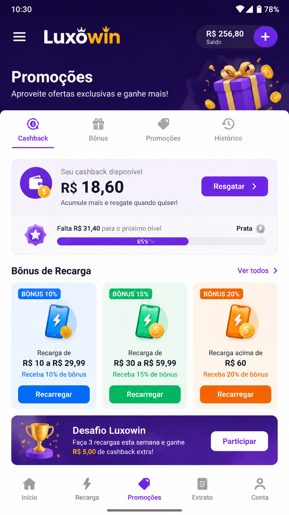 Luxowin screenshot