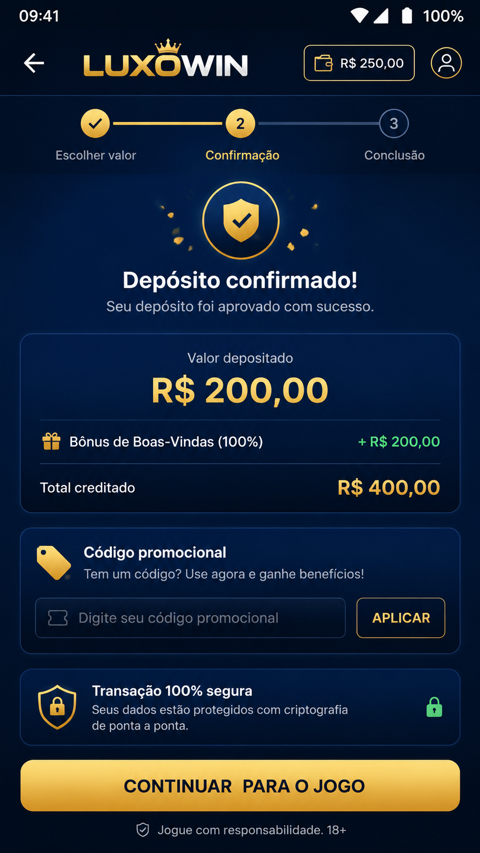 Luxowin screenshot