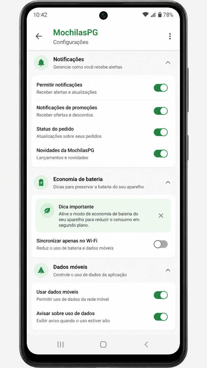 mochilaspg screenshot