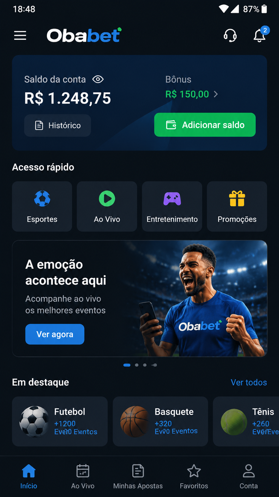 Obabet screenshot