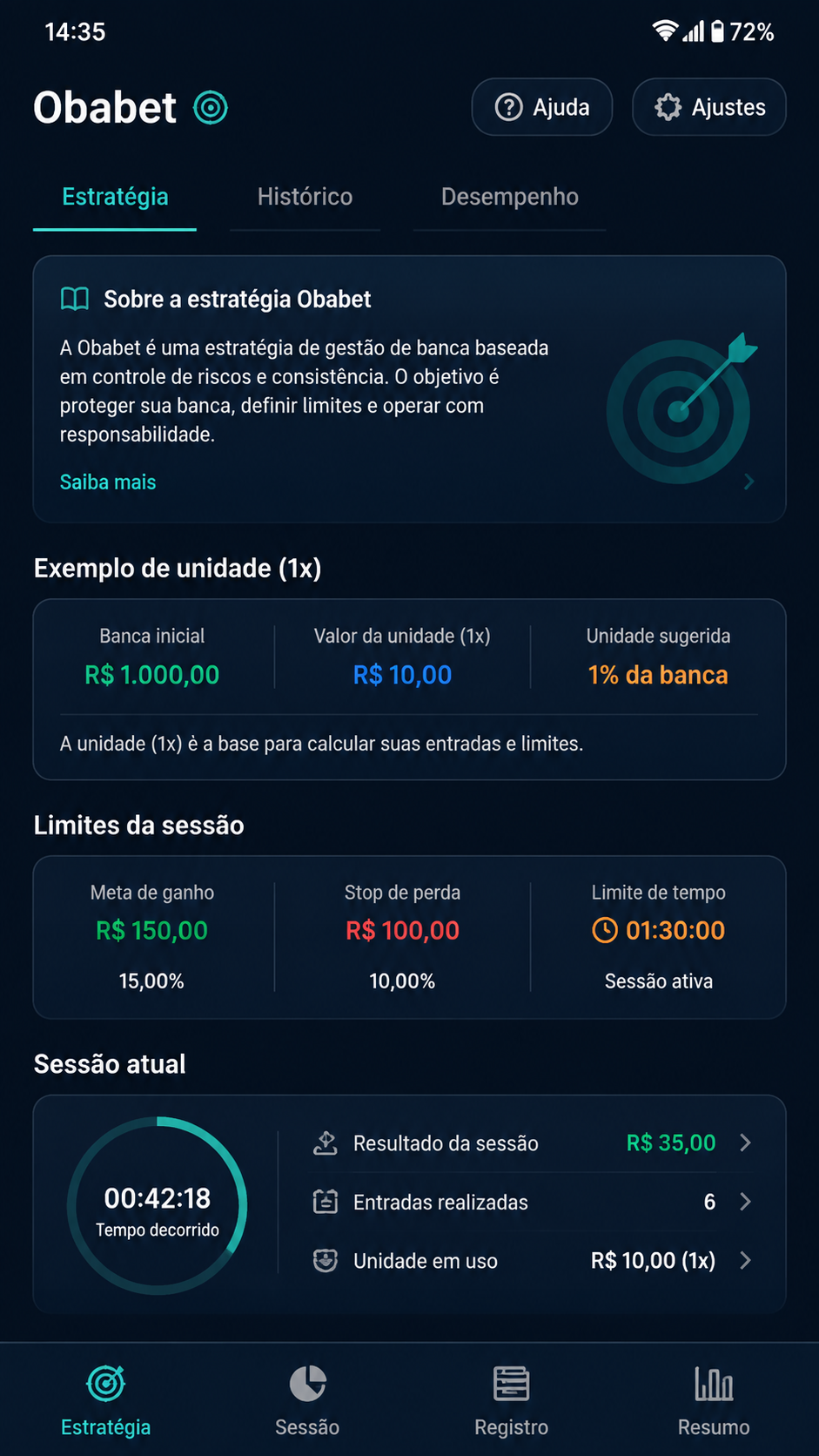Obabet screenshot