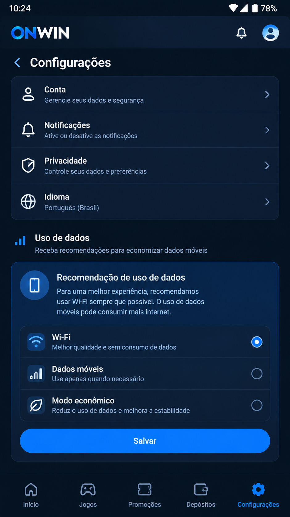 onwin screenshot