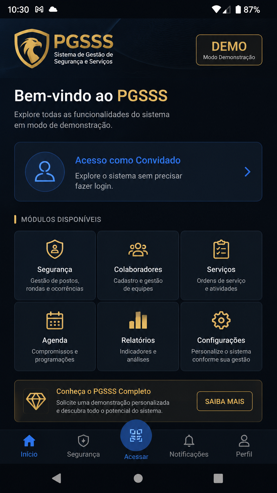 PGSSS captura de tela Android