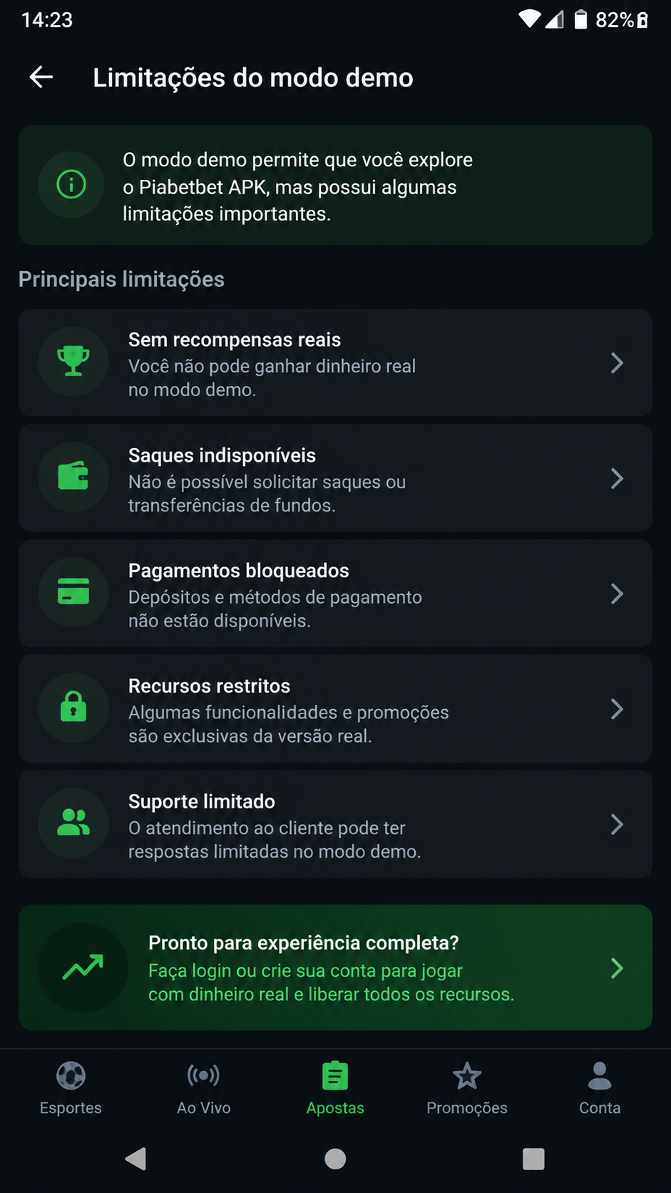 Piabetbet screenshot
