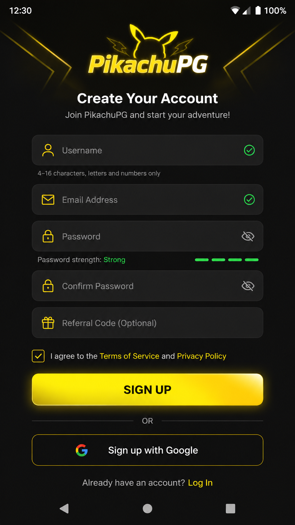 PikachuPG screenshot
