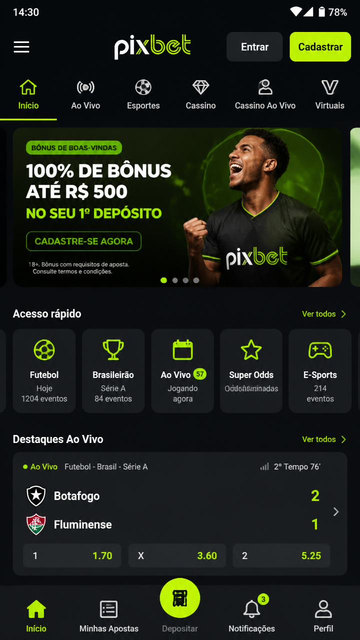 Pixbet screenshot