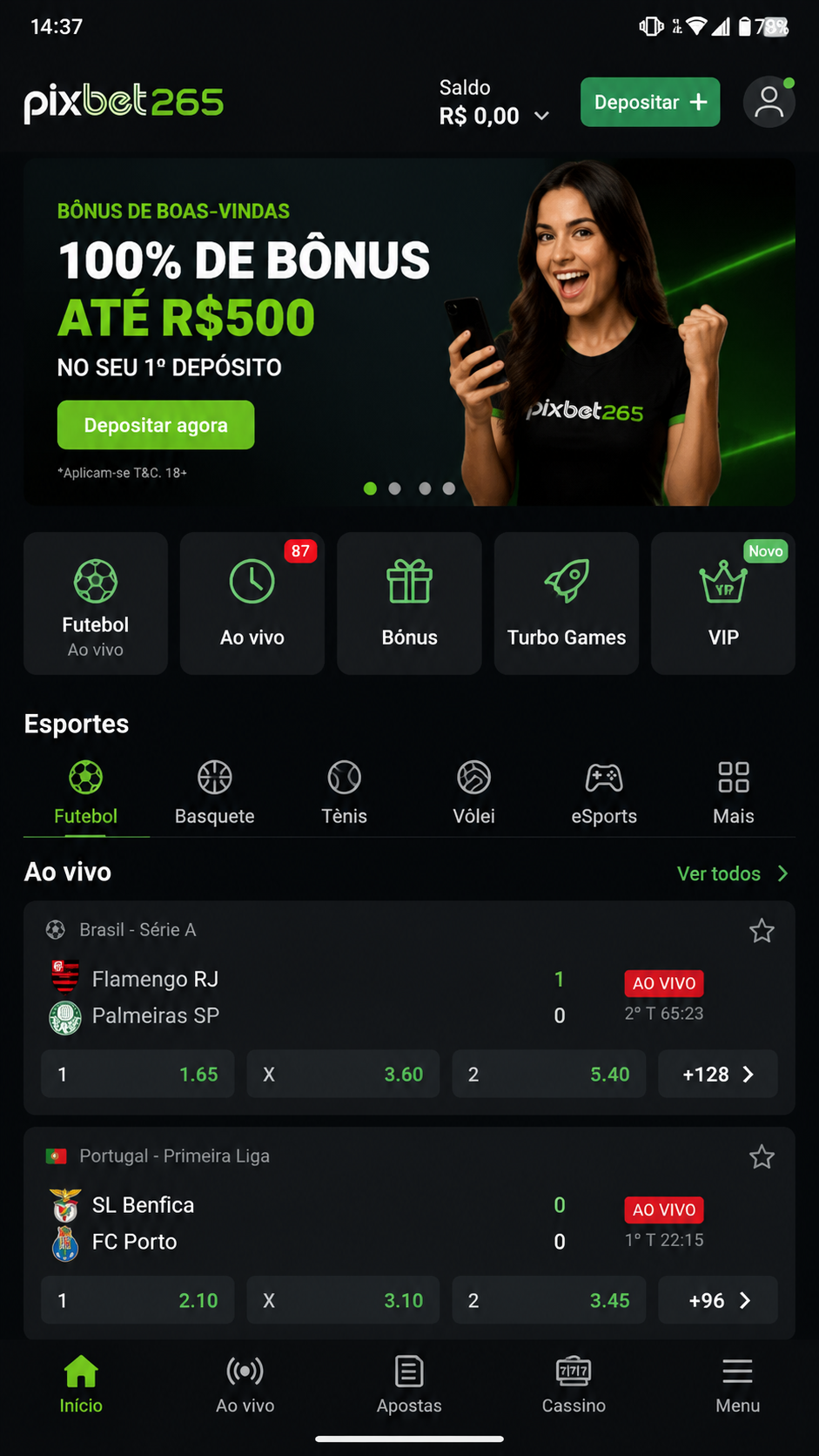 Pixbet265 screenshot
