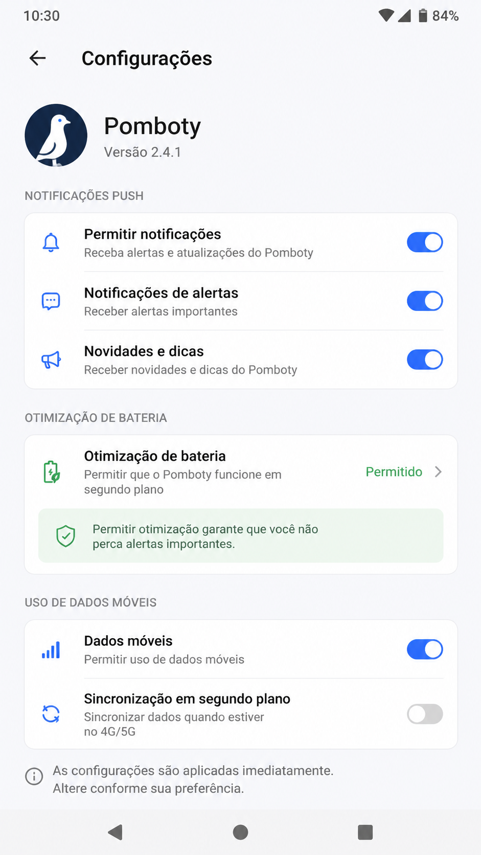 Pomboty screenshot