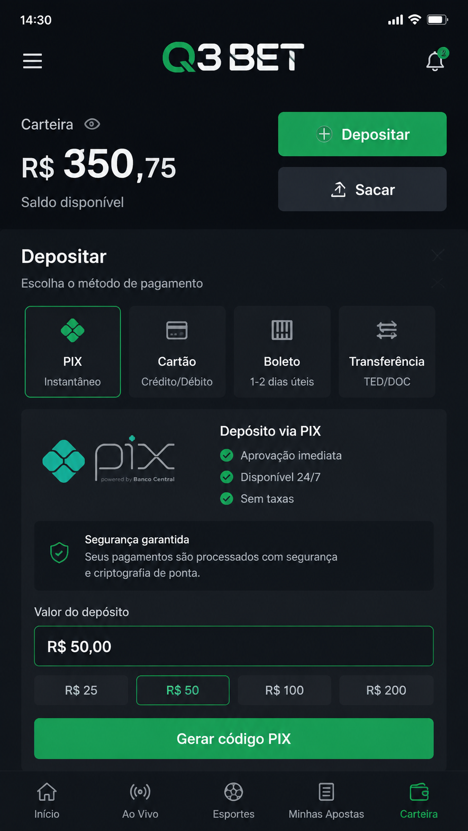 q3bet screenshot