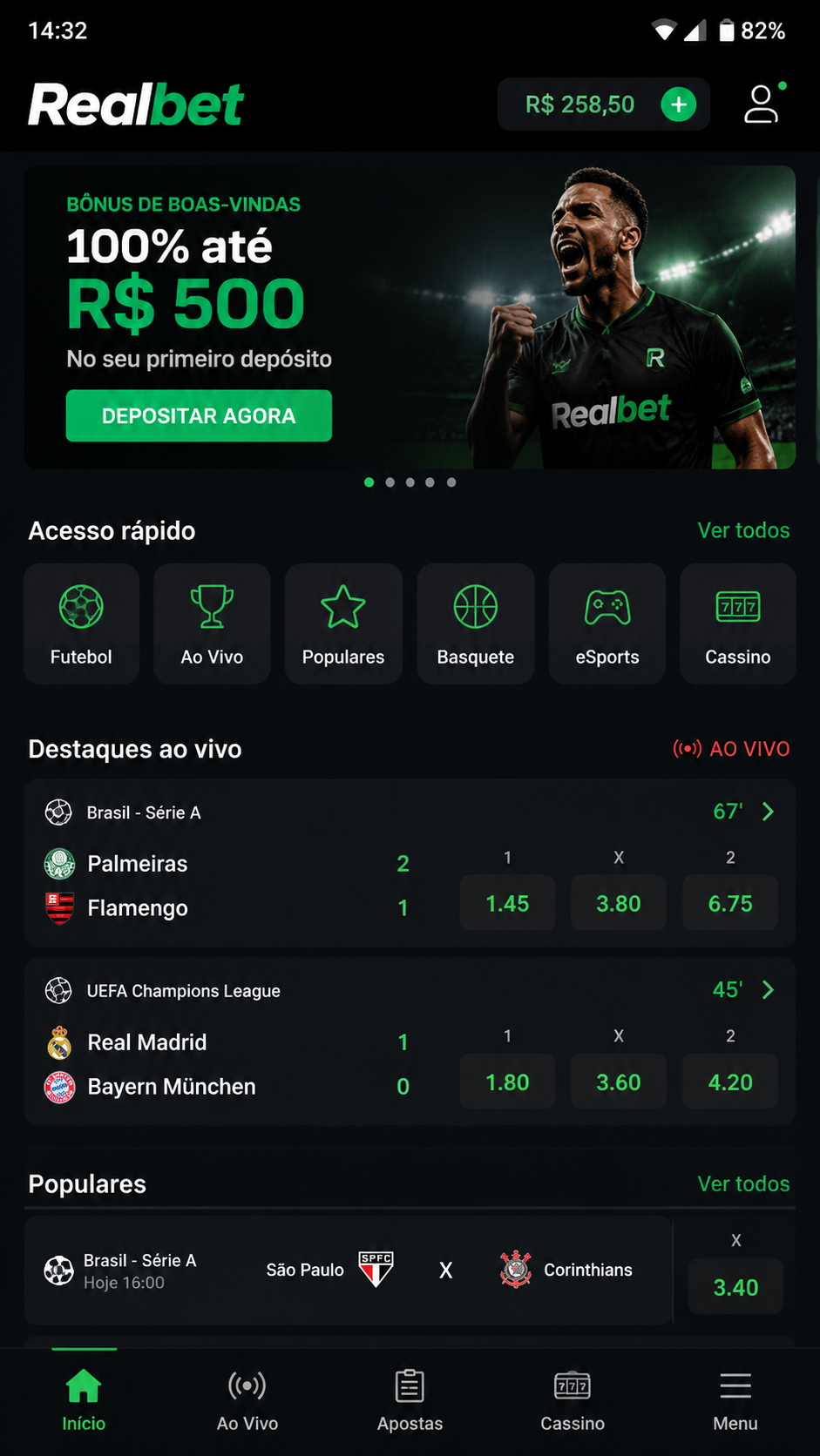 Realbet screenshot