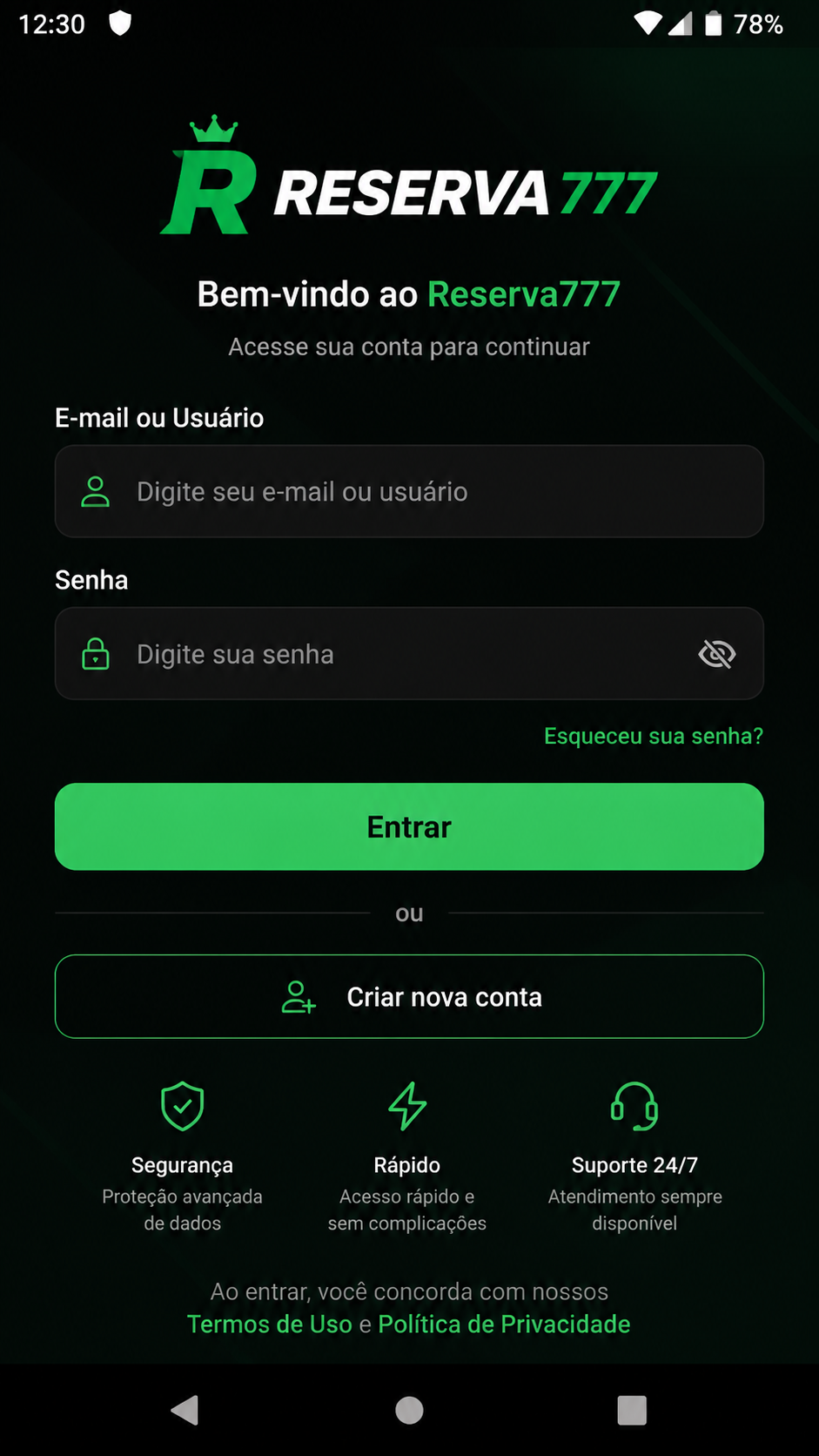 reserva777 screenshot