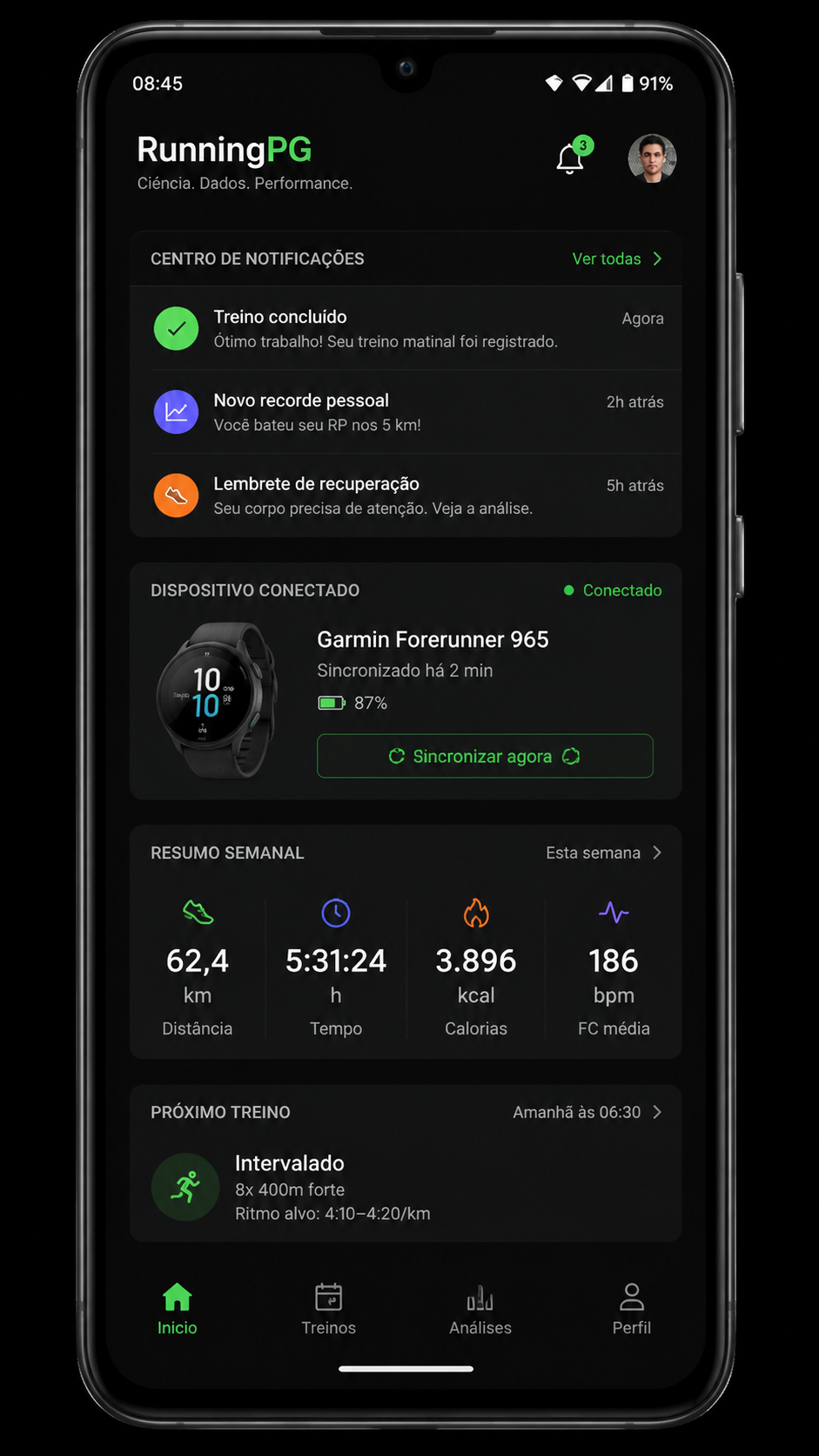 RunningPG screenshot