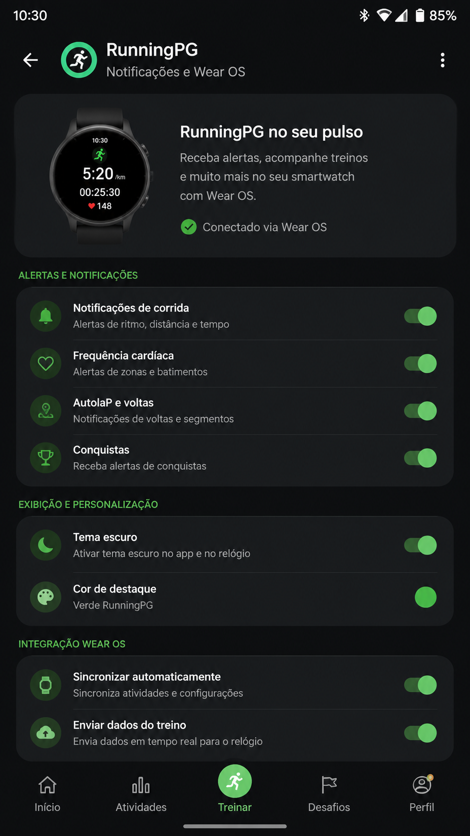 RunningPG screenshot