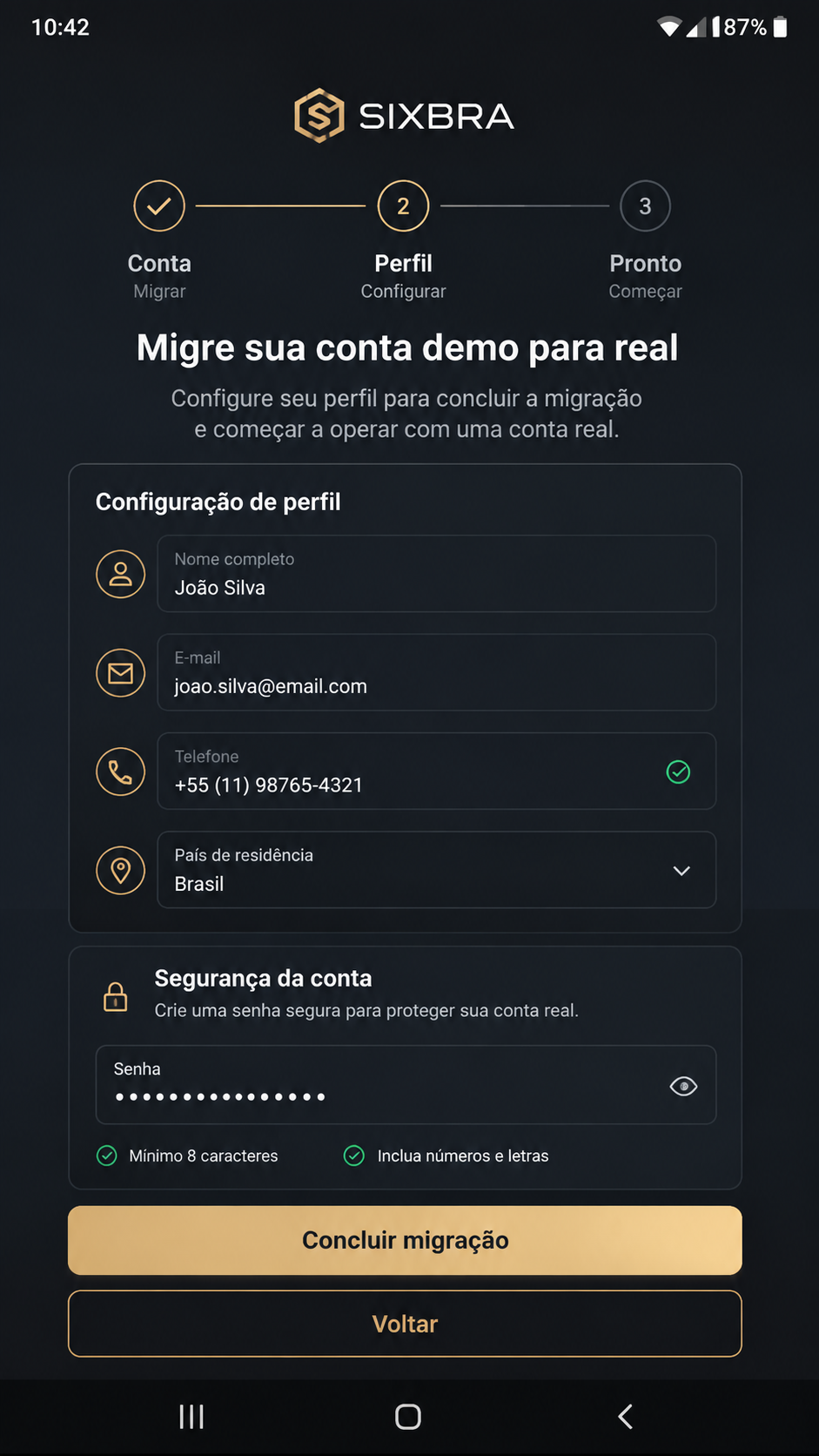Sixbra screenshot