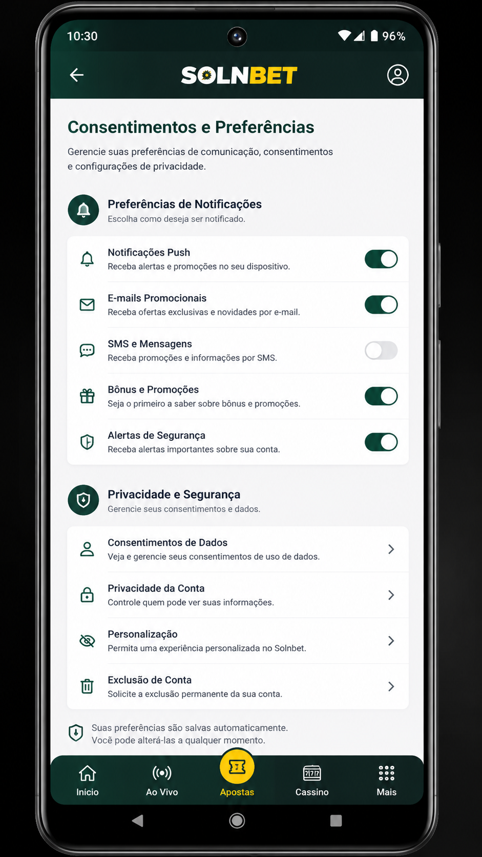 Solnbet screenshot
