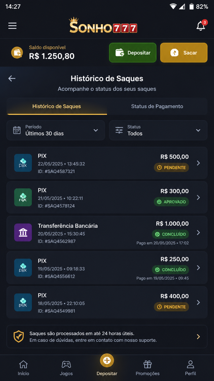 sonho777 screenshot