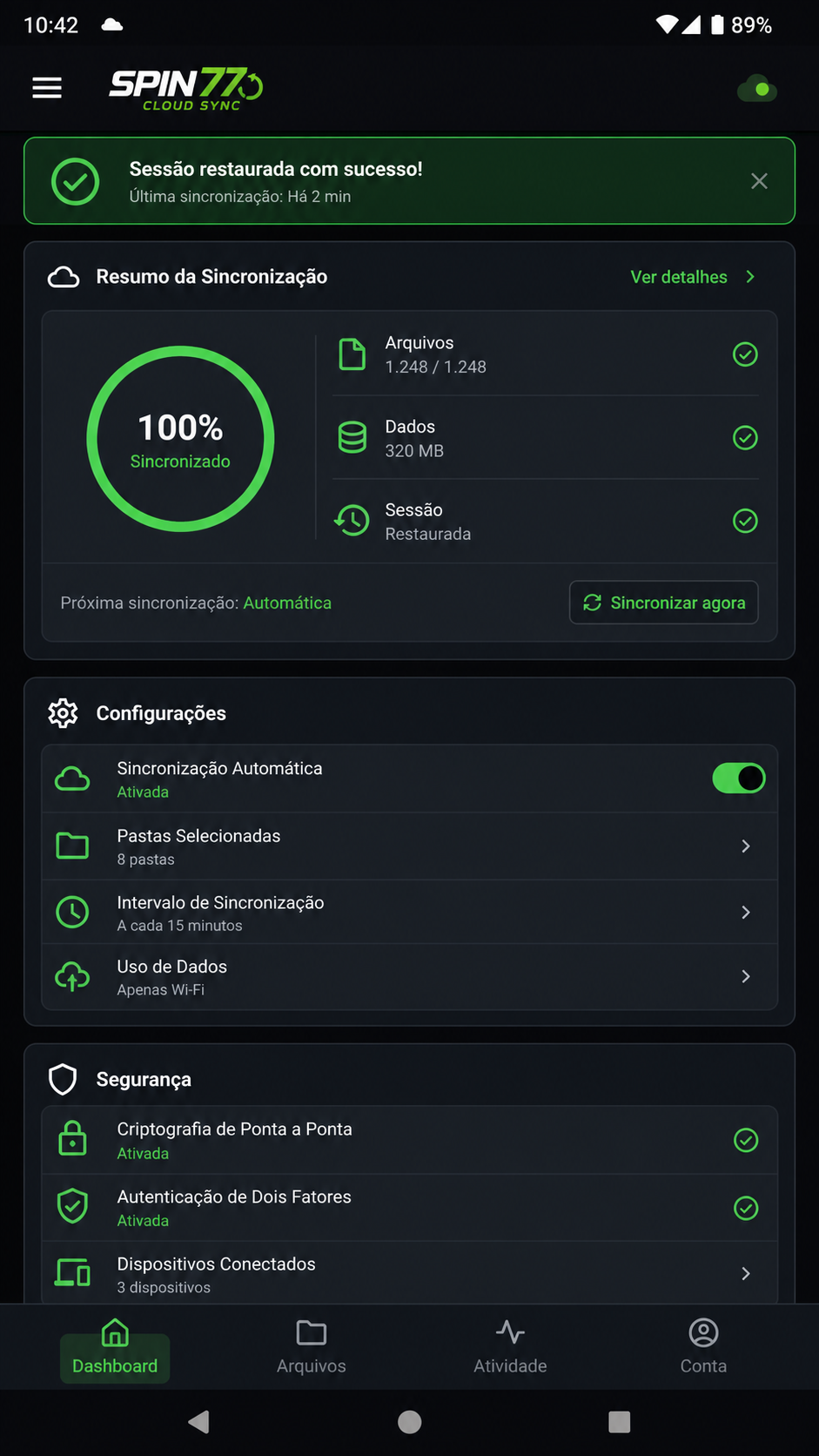 spin77 screenshot