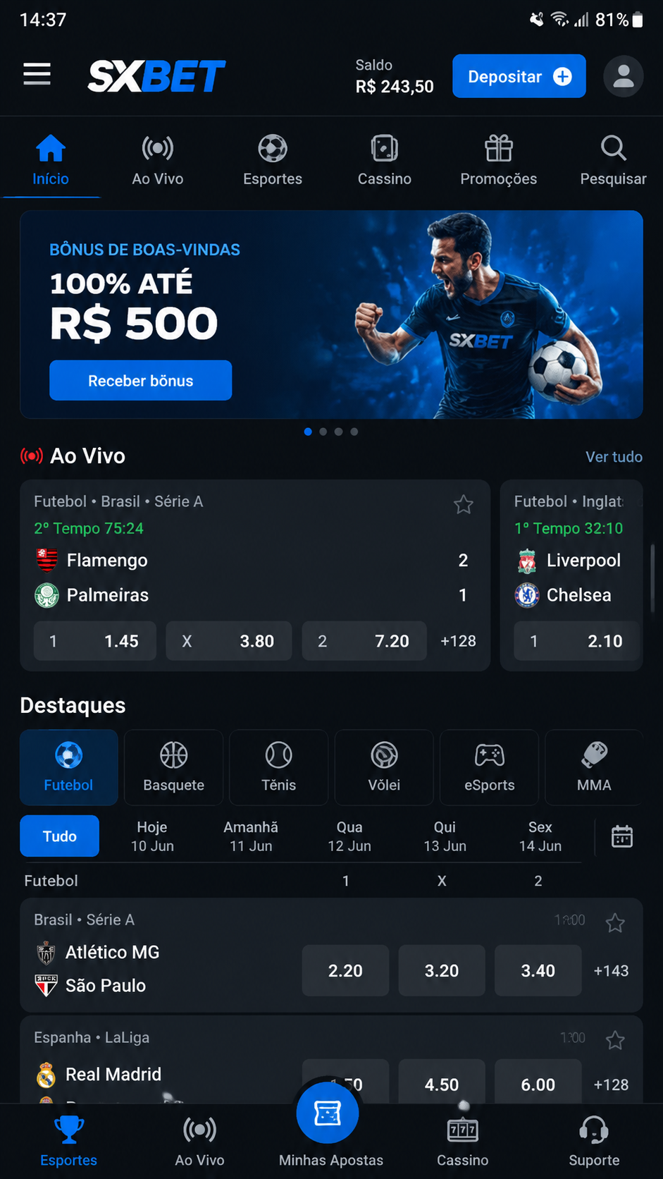 SXBet screenshot