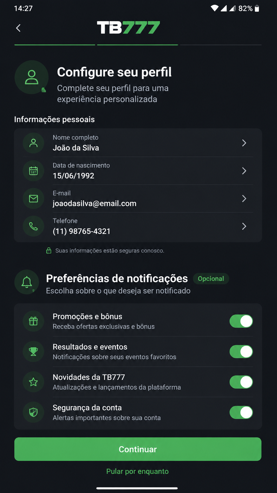 TB777 screenshot