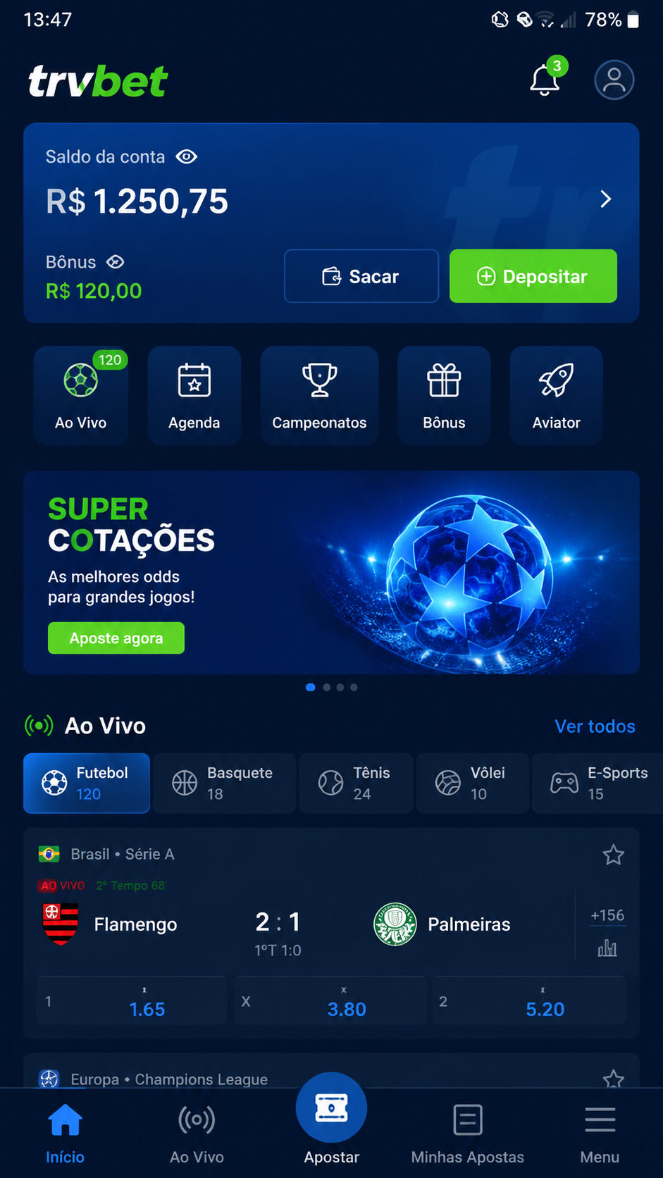 trvbet screenshot