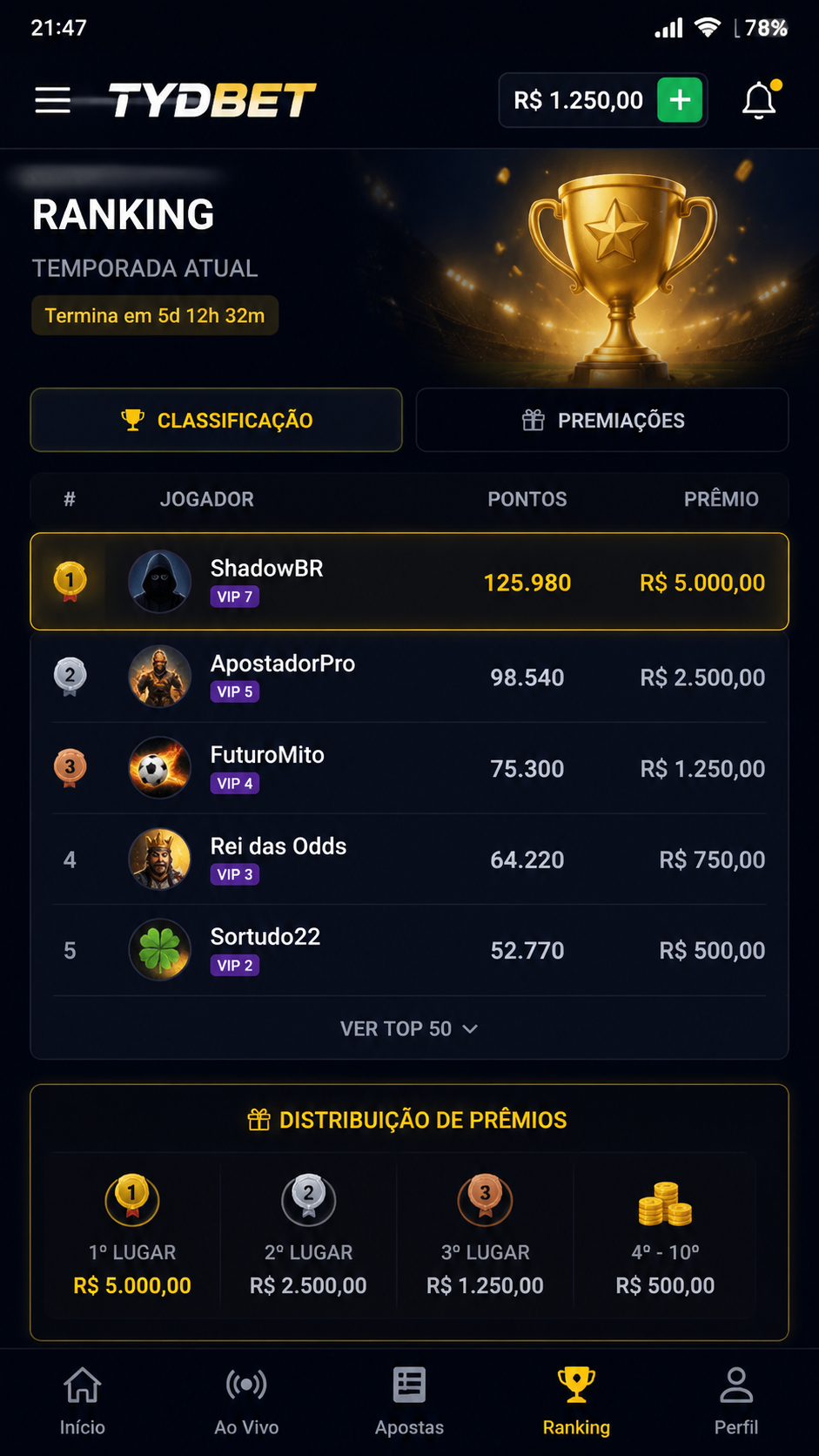 tydbet screenshot