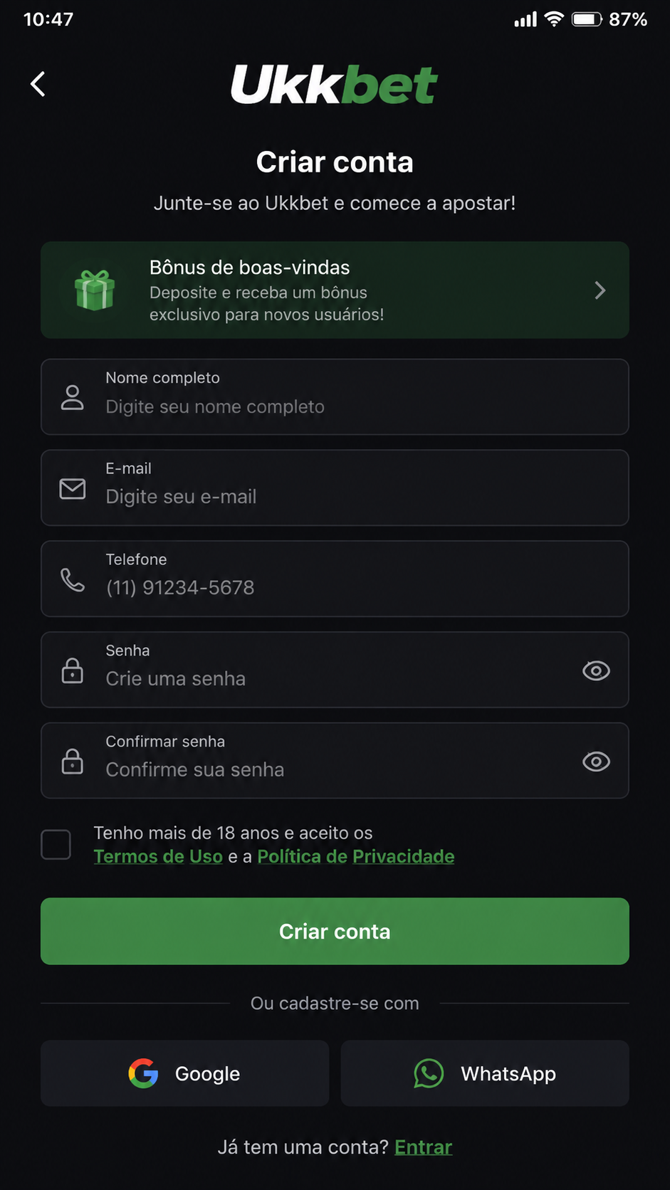 Ukkbet screenshot
