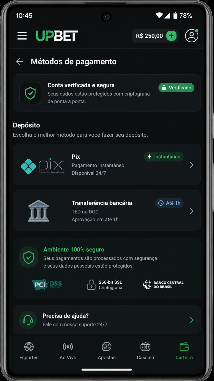 Upbet screenshot