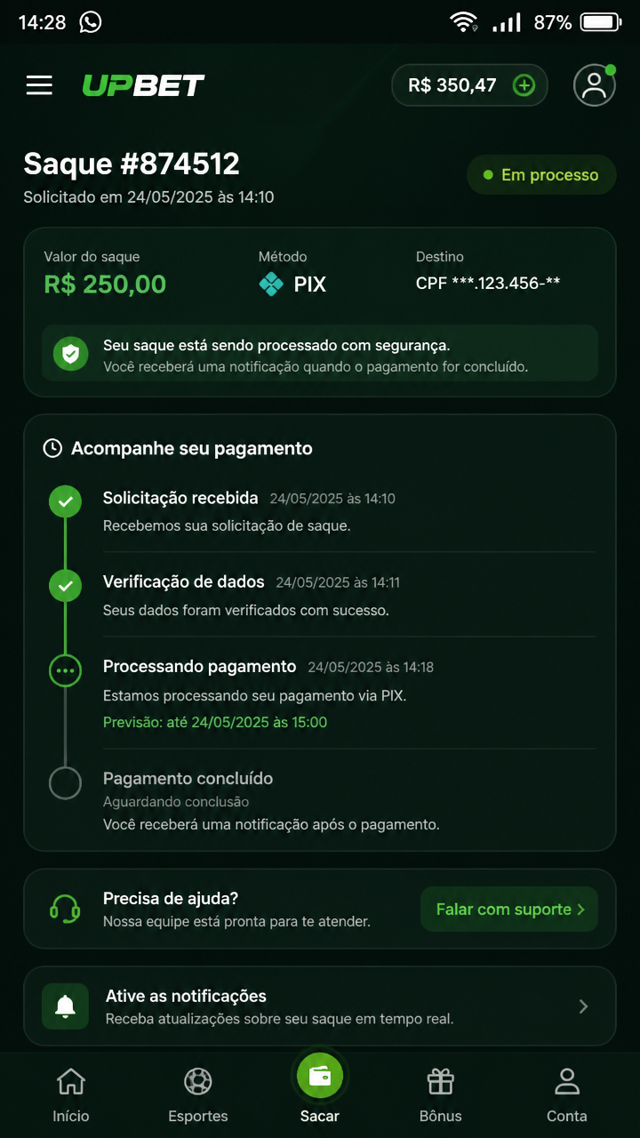 Upbet screenshot