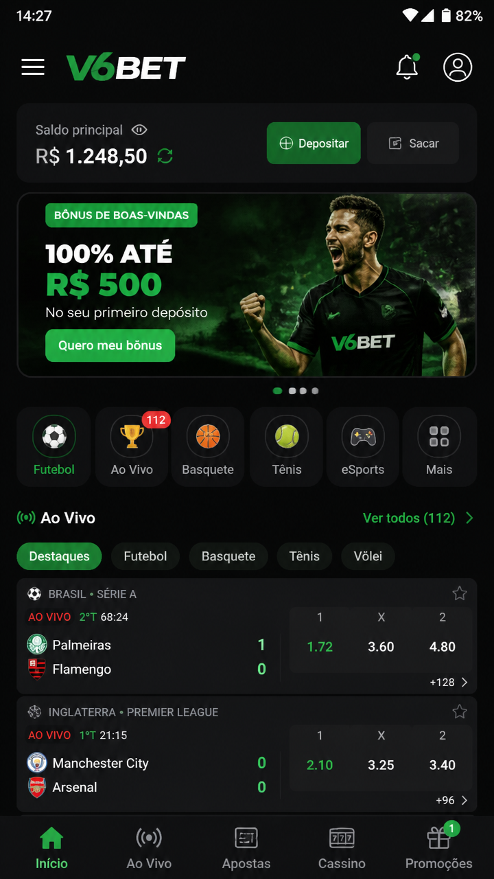 v6bet screenshot