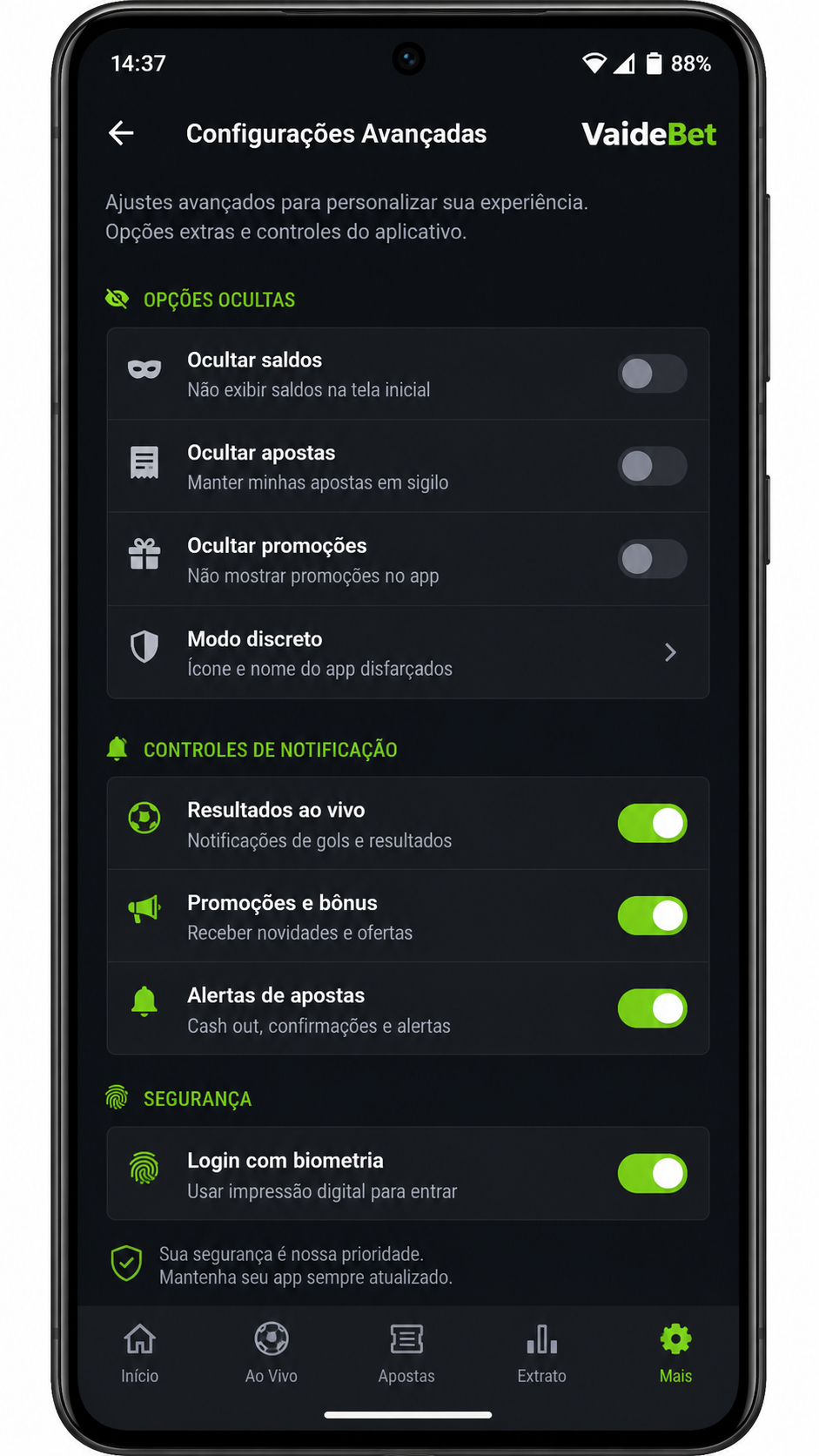 VaideBet screenshot