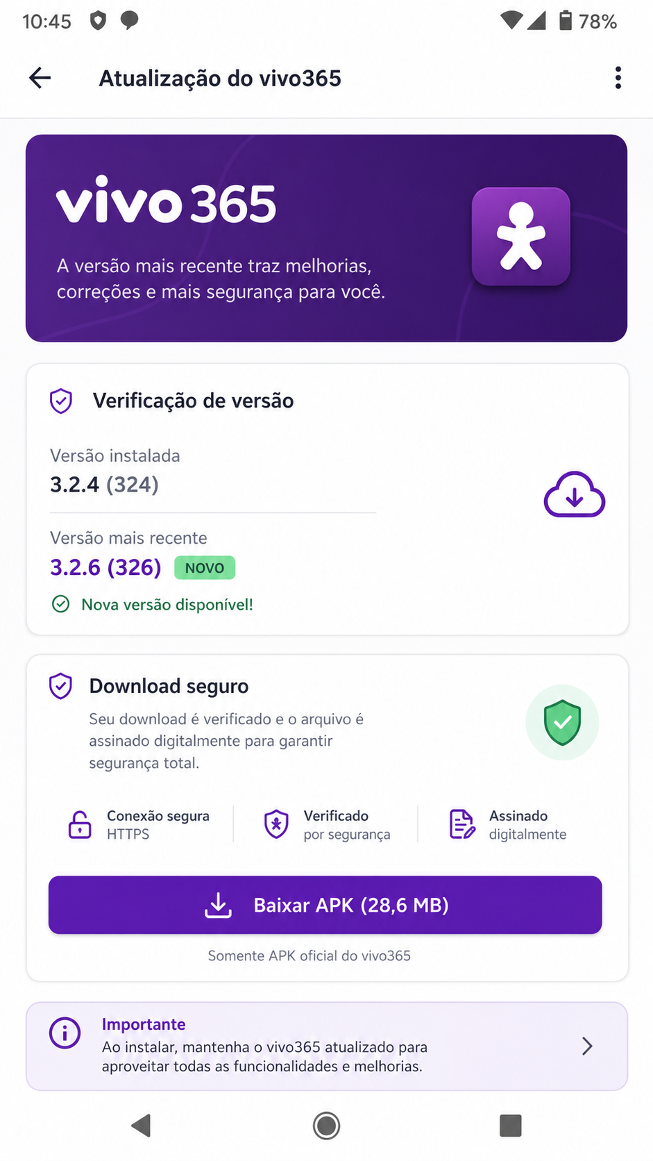 vivo365 screenshot