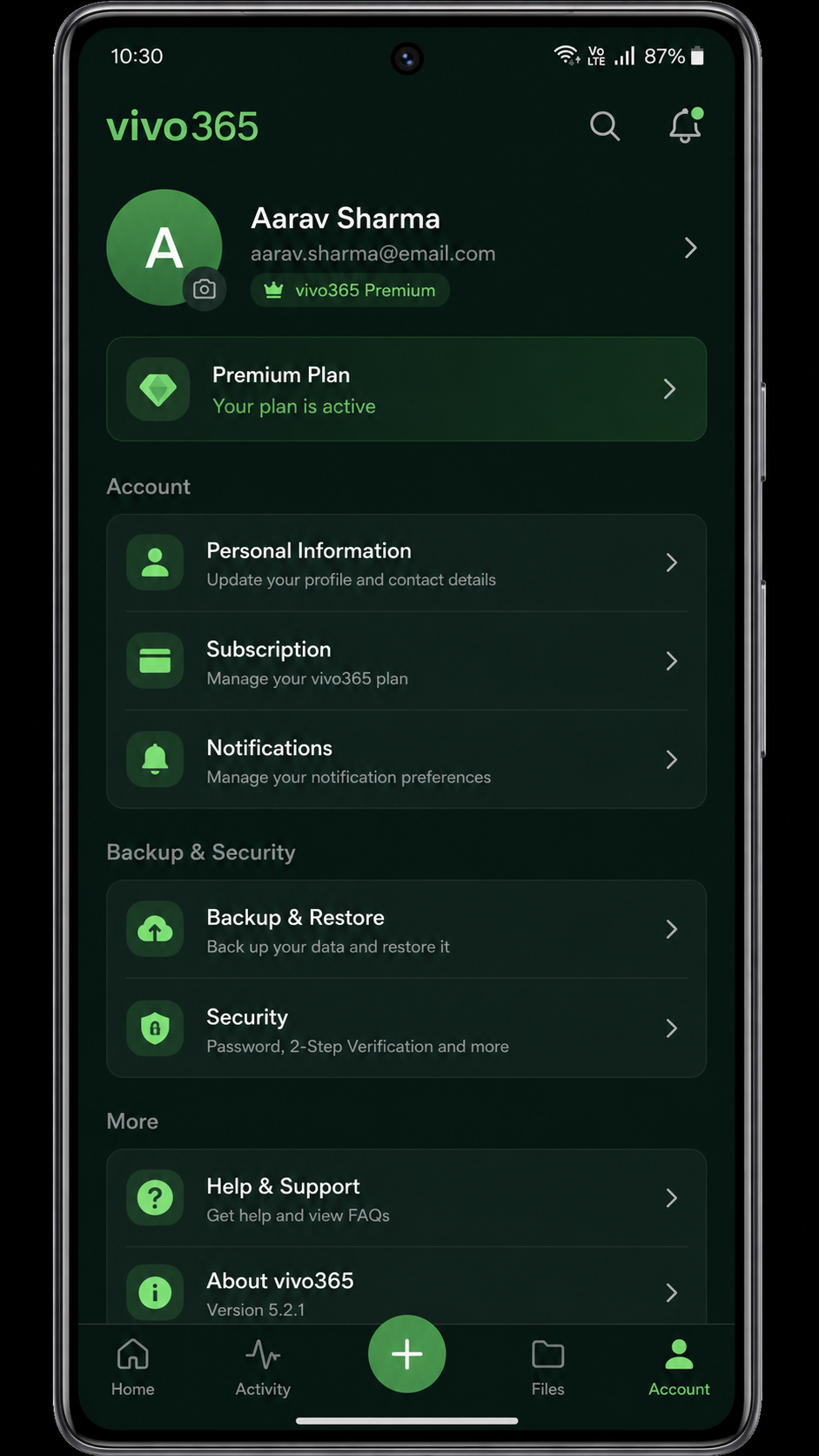 vivo365 screenshot