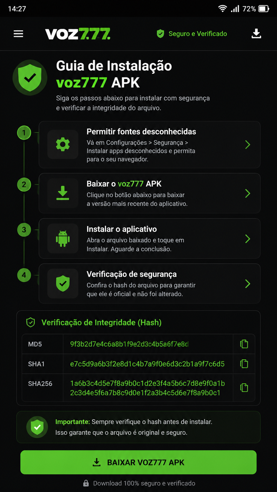 voz777 screenshot