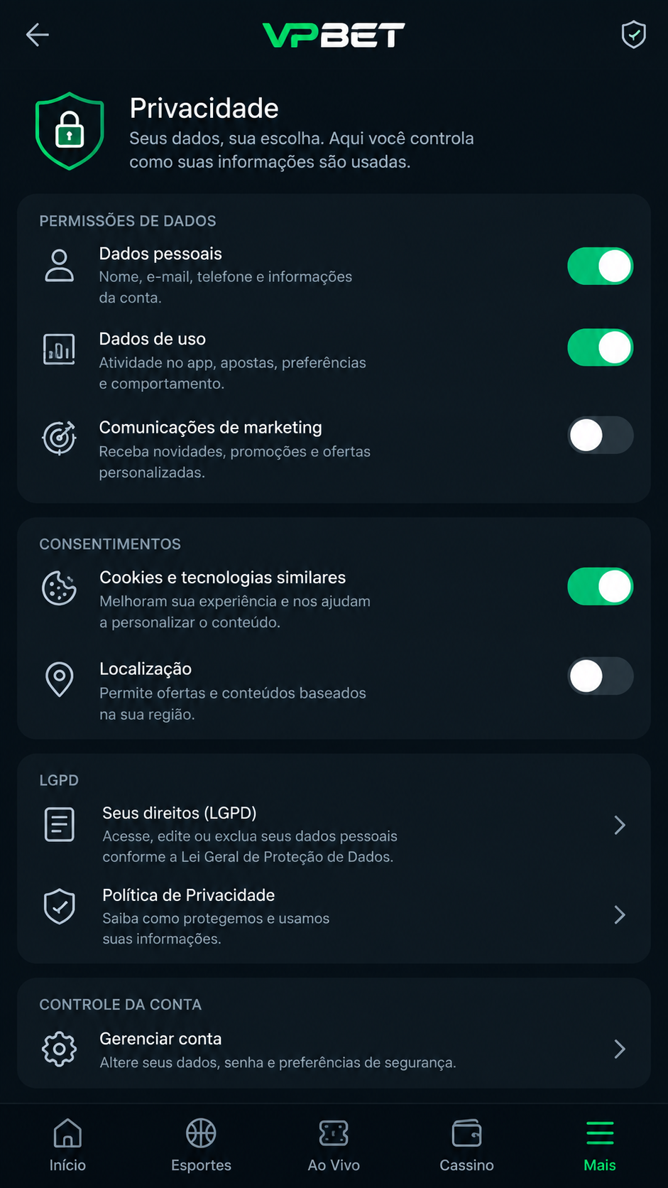 vpbet screenshot
