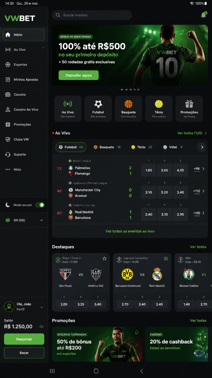 VWBet screenshot