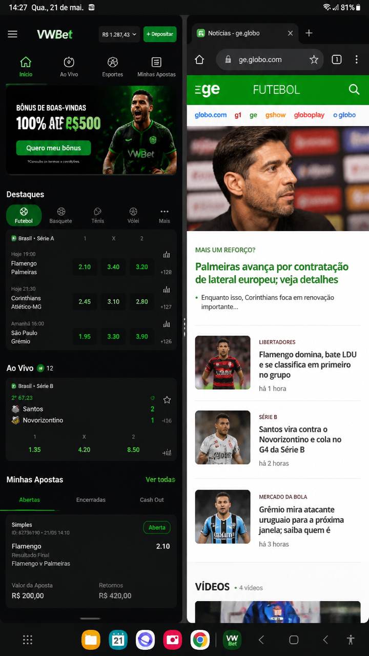 VWBet screenshot